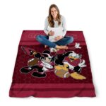 arizona cardinals three musketeers red blanket high quality