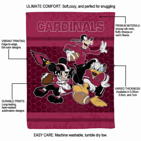 arizona cardinals three musketeers red blanket new arrival
