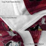 arizona cardinals three musketeers red blanket premium grade