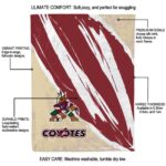 arizona coyotes brushstrokes red white blanket new arrival