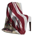 arizona coyotes brushstrokes red white blanket top rated