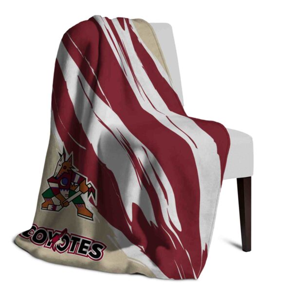 arizona coyotes brushstrokes red white blanket top rated