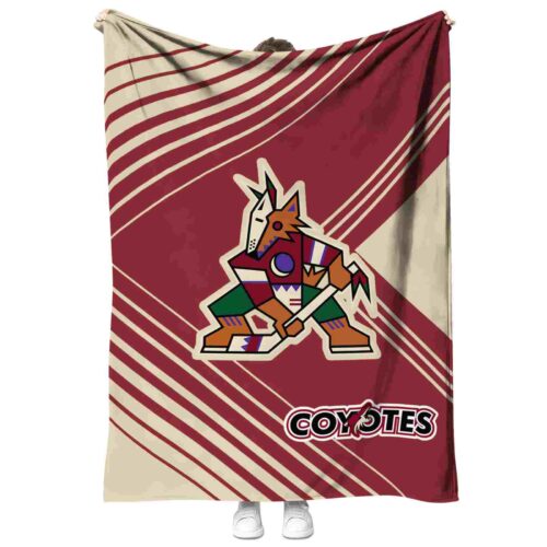 arizona coyotes diagonal stripes red blanket best selling