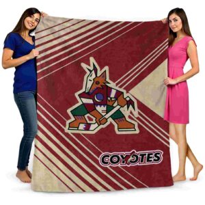 arizona coyotes diagonal stripes red blanket fashion forward