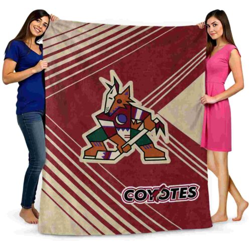 arizona coyotes diagonal stripes red blanket fashion forward
