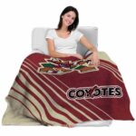 arizona coyotes diagonal stripes red blanket best selling