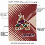 arizona coyotes diagonal stripes red blanket best selling
