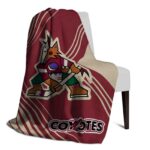 arizona coyotes diagonal stripes red blanket best selling