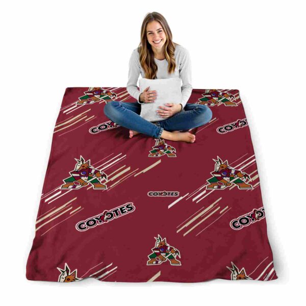 arizona coyotes fan spirit red blanket high quality