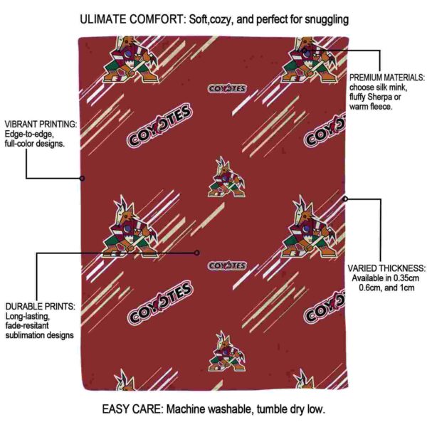 arizona coyotes fan spirit red blanket new arrival