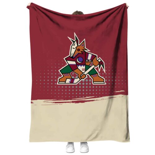 arizona coyotes gradient dots red blanket best selling