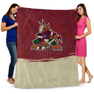 arizona coyotes gradient dots red blanket fashion forward