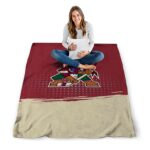 arizona coyotes gradient dots red blanket high quality