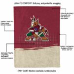 arizona coyotes gradient dots red blanket new arrival