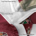 arizona coyotes gradient dots red blanket premium grade