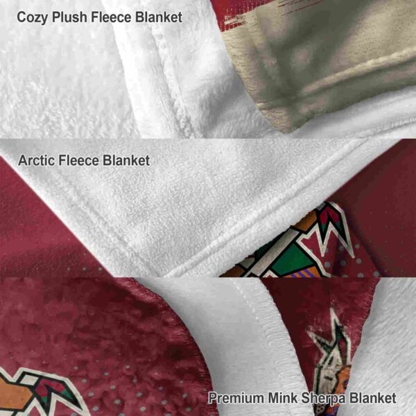 arizona coyotes gradient dots red blanket premium grade