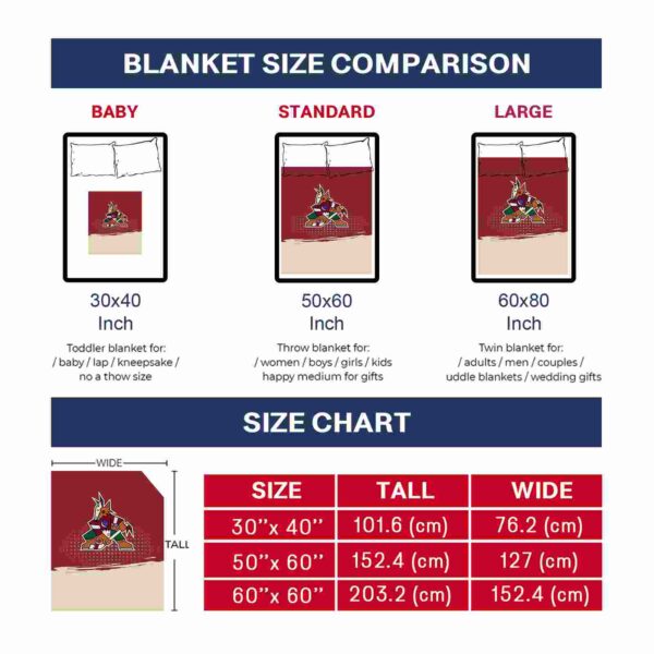 arizona coyotes gradient dots red blanket trendy