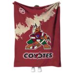 Arizona Coyotes Grunge Texture Red Blanket 1 arizona coyotes grunge texture red blanket best selling