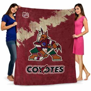 arizona coyotes grunge texture red blanket fashion forward