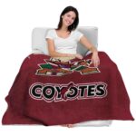 arizona coyotes grunge texture red blanket best selling