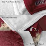 arizona coyotes grunge texture red blanket best selling