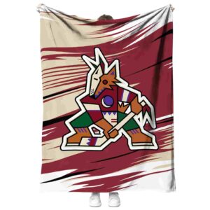 arizona coyotes paint streaks red white blanket best selling