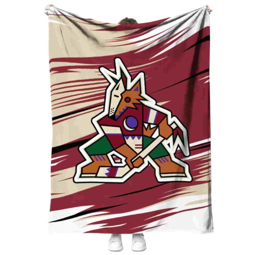 arizona coyotes paint streaks red white blanket best selling