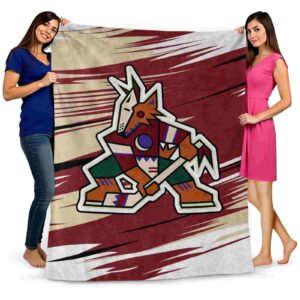 arizona coyotes paint streaks red white blanket fashion forward