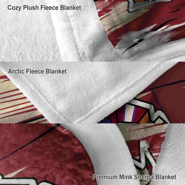 arizona coyotes paint streaks red white blanket premium grade
