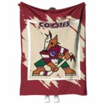 arizona coyotes splatter effect red blanket best selling