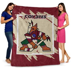 arizona coyotes splatter effect red blanket fashion forward