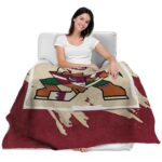 arizona coyotes splatter effect red blanket latest model