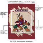 arizona coyotes splatter effect red blanket new arrival