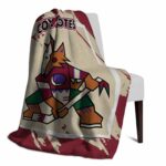 arizona coyotes splatter effect red blanket top rated