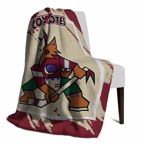 arizona coyotes splatter effect red blanket top rated