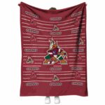 arizona coyotes striped pattern red blanket best selling
