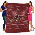 arizona coyotes striped pattern red blanket fashion forward