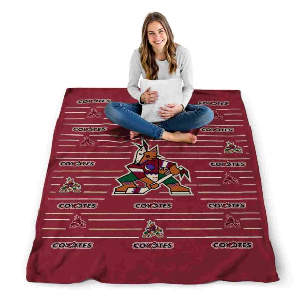 arizona coyotes striped pattern red blanket high quality