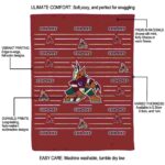 arizona coyotes striped pattern red blanket new arrival