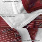 arizona coyotes striped pattern red blanket premium grade