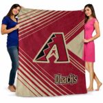 arizona diamondbacks diagonal stripes red blanket fashion forward