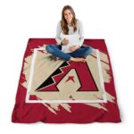 arizona diamondbacks splatter effect red blanket high quality
