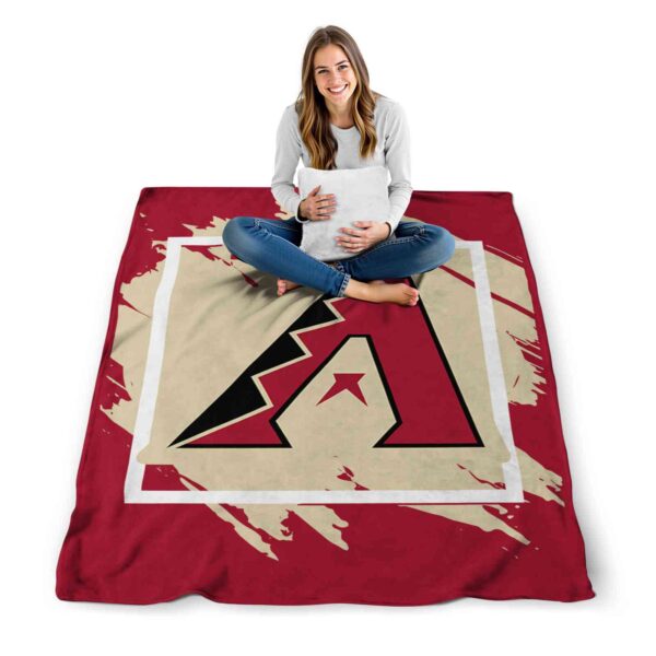 arizona diamondbacks splatter effect red blanket high quality