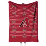 arizona diamondbacks striped pattern red blanket best selling