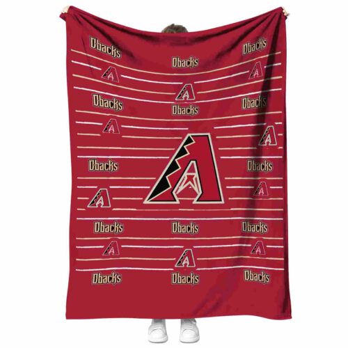 arizona diamondbacks striped pattern red blanket best selling