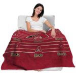 arizona diamondbacks striped pattern red blanket latest model