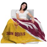 arizona state sun devils brushstrokes maroon white blanket latest model