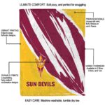 arizona state sun devils brushstrokes maroon white blanket new arrival