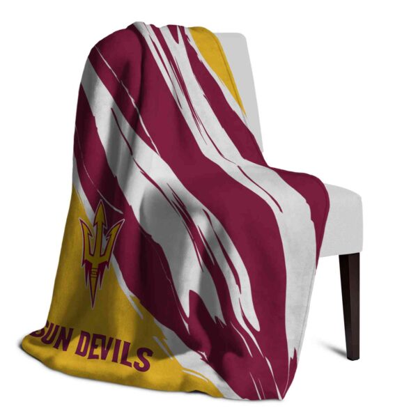 arizona state sun devils brushstrokes maroon white blanket top rated