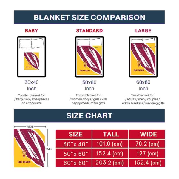 arizona state sun devils brushstrokes maroon white blanket trendy